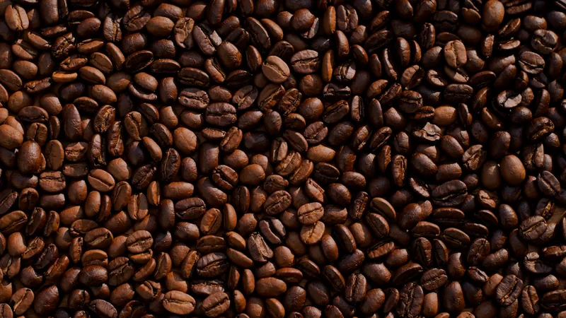 Macro fotografica di chicchi di caffè artigianali tostati di qualità superiore, caso studio di marketing locale e digital branding per il Caffè Sempione