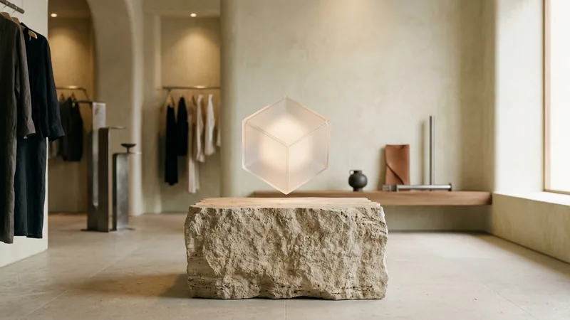 Confezione packaging di lusso in cartone materico nero su piedistallo di marmo chiaro, simboleggiante l'apertura e il lancio strategico di un negozio e-commerce da zero