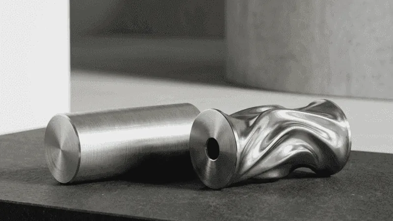 Prisma ottico e cilindro scultoreo con riflessione luminosa prismatica su piedistallo scuro, simboleggiante l'ottimizzazione SEO e l'algoritmo di ranking dei video YouTube