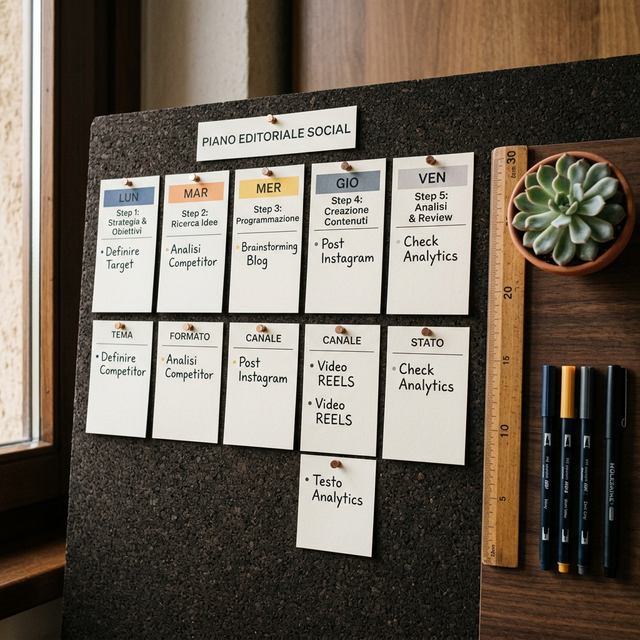 Piano Editoriale Social: Come Creare un Piano in 5 Step con Template