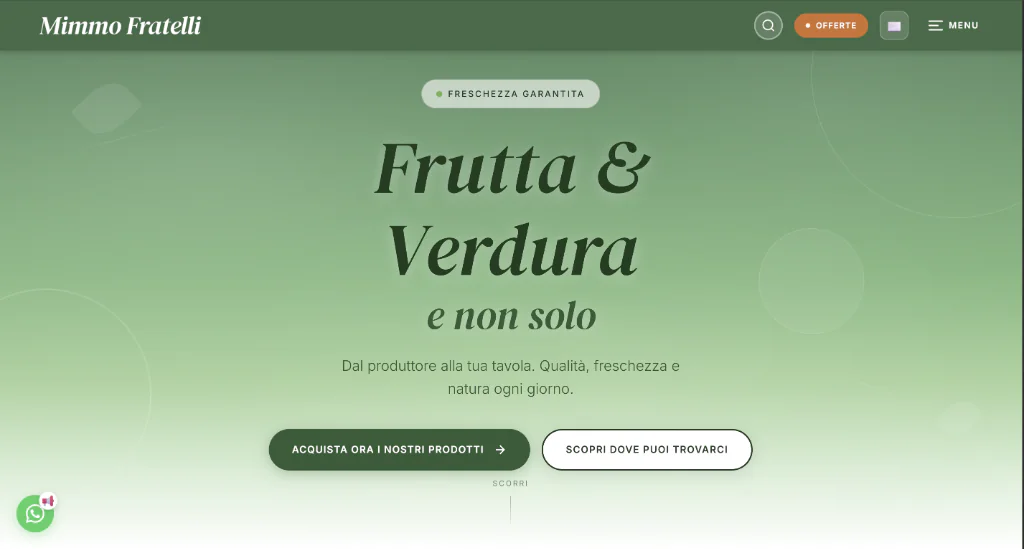 Sito web Mimmo Fratelli sviluppato da Web Novis — attività commerciale locale