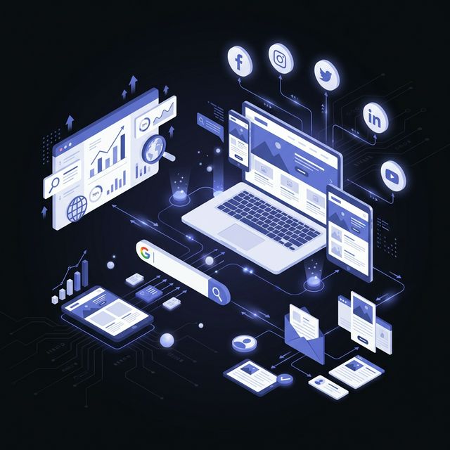 Ecosistema digitale integrato: sito web, SEO, social media e analytics per aziende di Rho