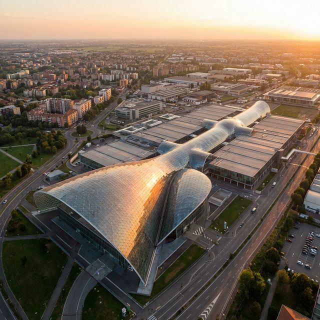 Vista panoramica di Rho e del polo fieristico di Fiera Milano